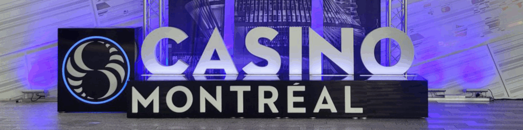 Enseigne pour le casino de montréal en 3D et lumineuse