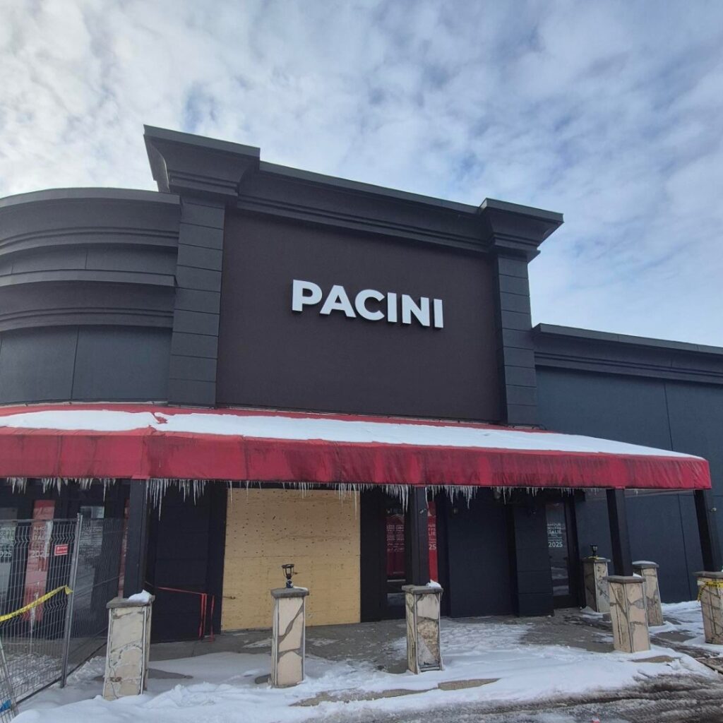 enseigne commerciale pour le projet du restaurant Pacini