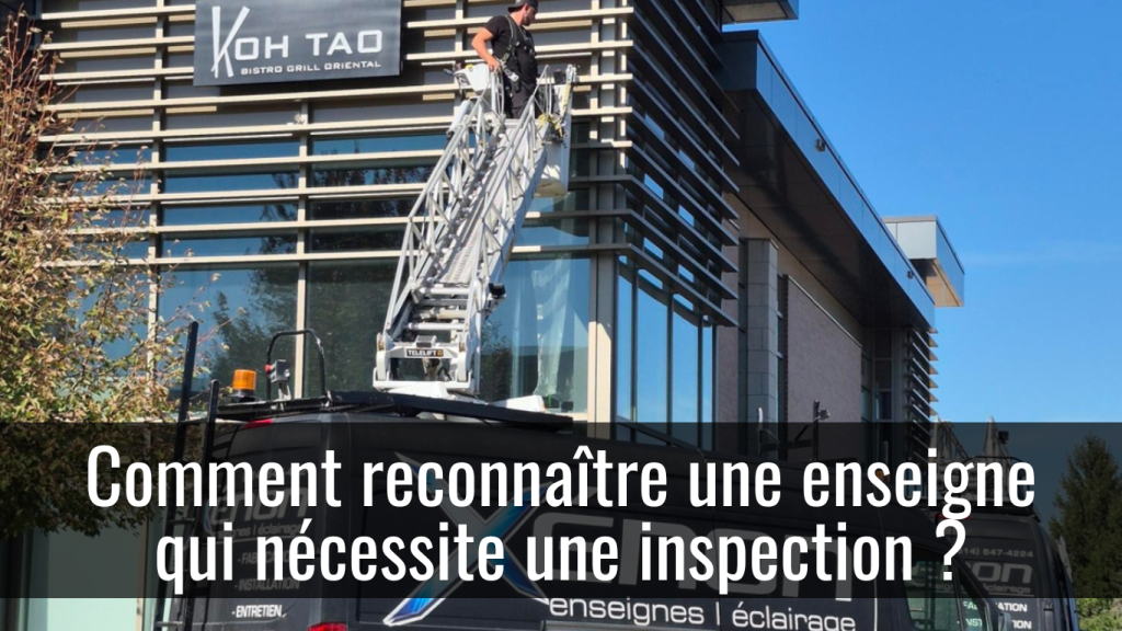 inspection d'enseigne commerciale - Xénon